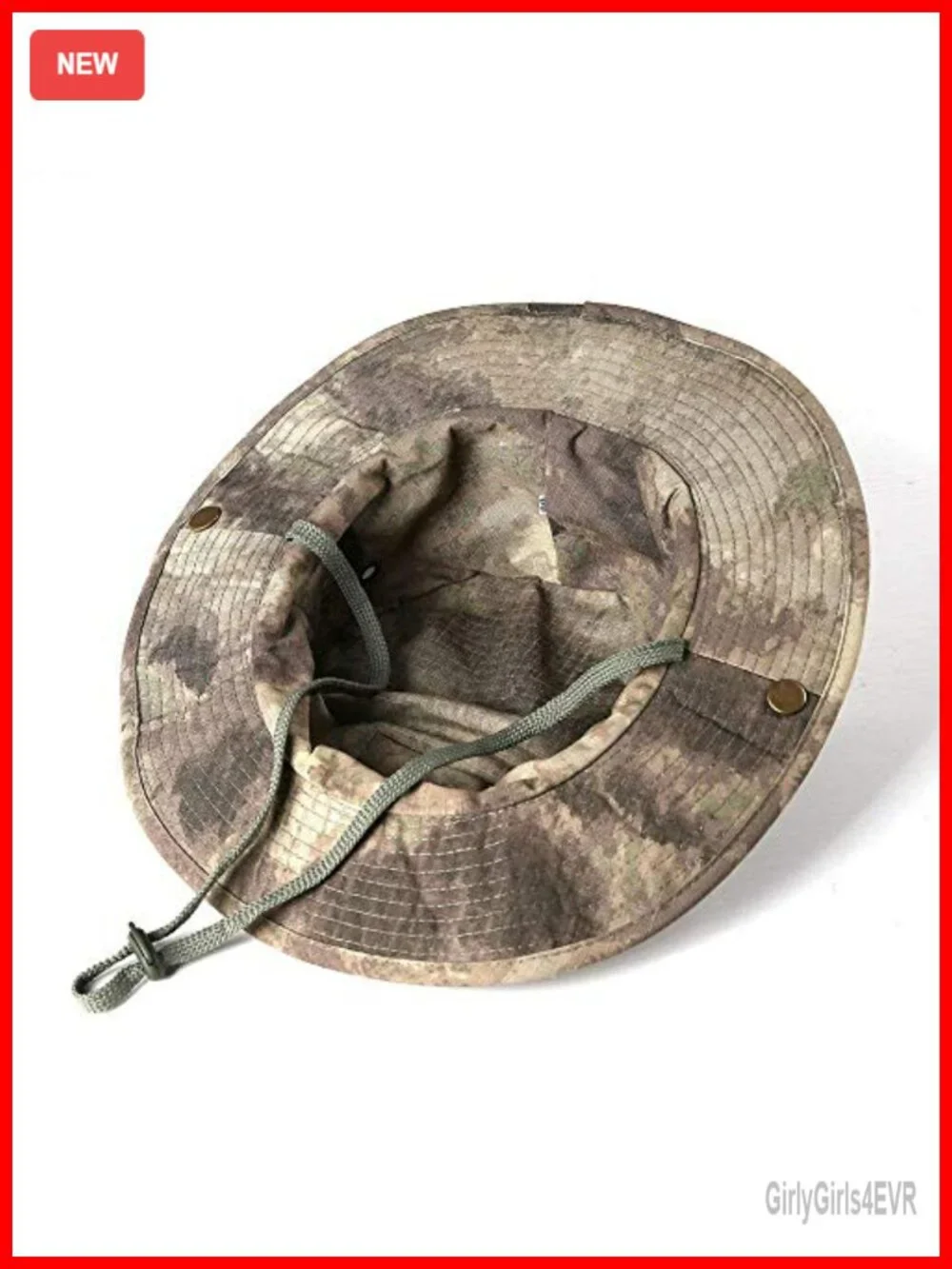 Boonie Hat Wide Brim Mesh Sun Fishing Hat Adjustable Chin Strap Lightweight